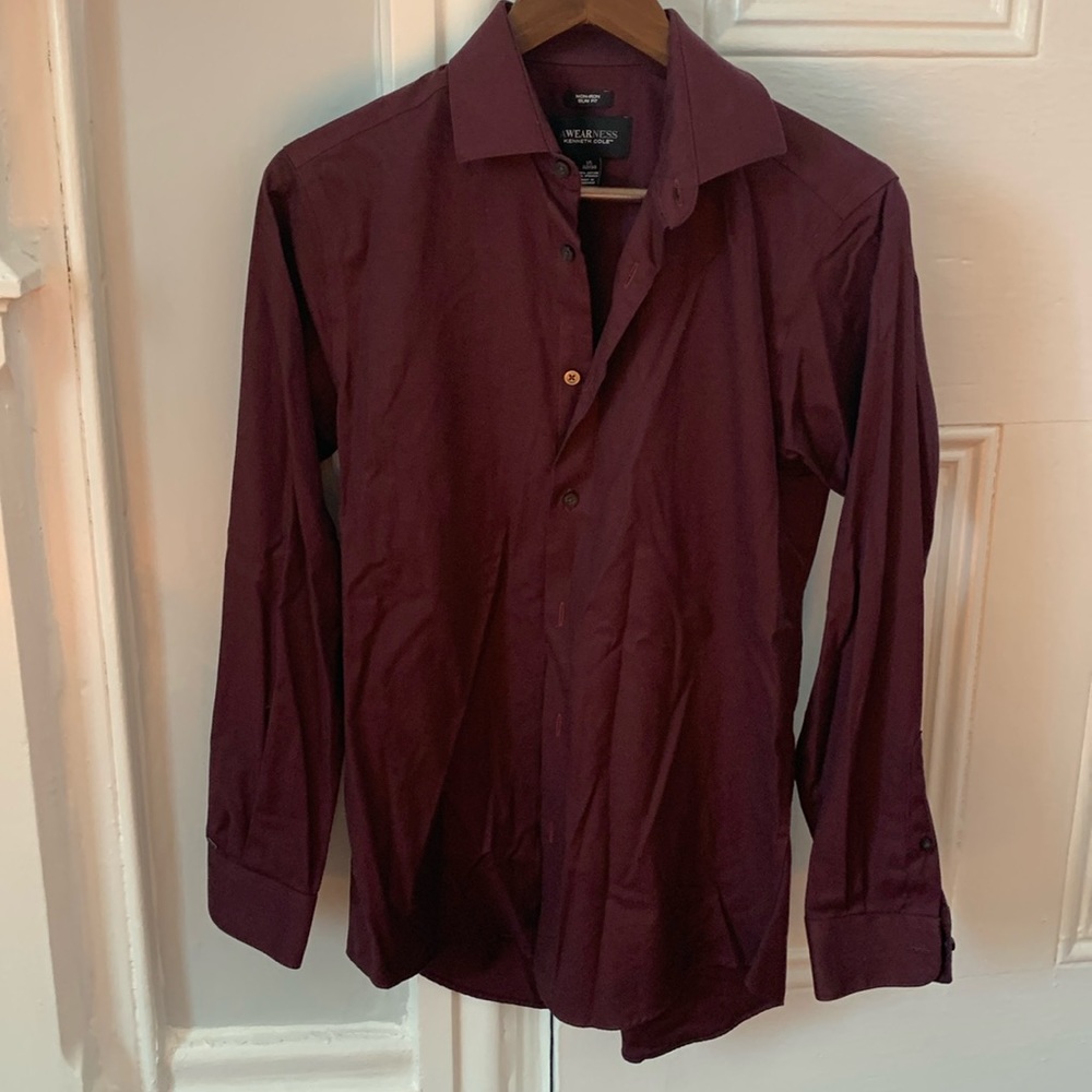 Plum Light Cotton Button Down